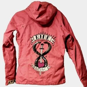 Women's Pink Ride Snowboarding Jacket Size M Cell Series